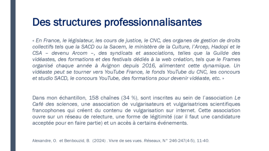 Diapo 20 Des structures professionnalisantes