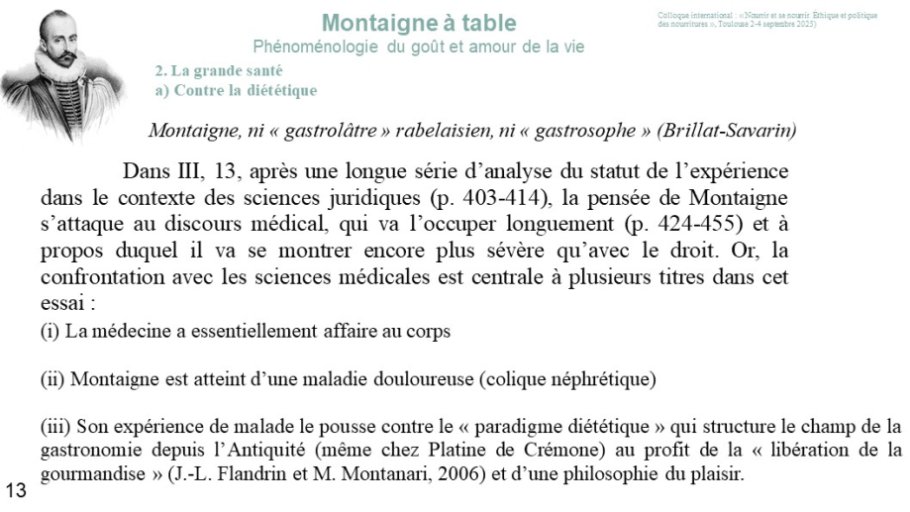 Diapo 13 2. La grande santé a) Contre la diététique