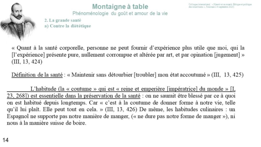 Diapo 14 2. La grande santé a) Contre la diététique
