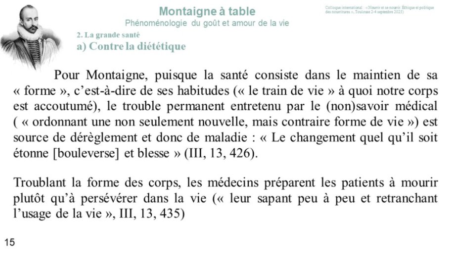 Diapo 15 2. La grande santé a) Contre la diététique