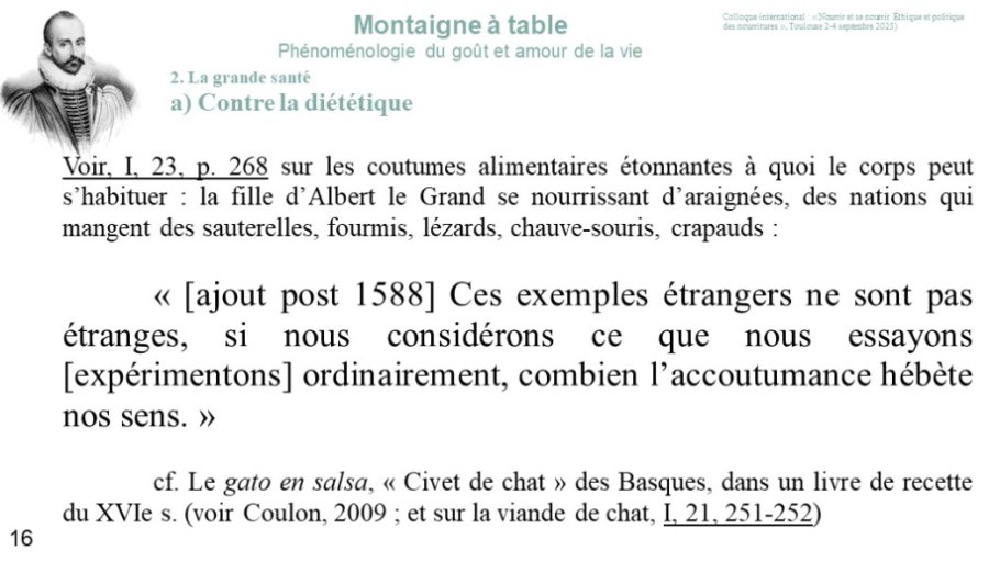 Diapo 16 2. La grande santé a) Contre la diététique