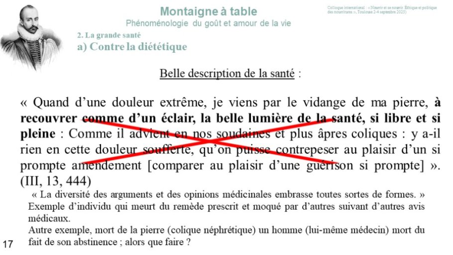 Diapo 17 2. La grande santé a) Contre la diététique