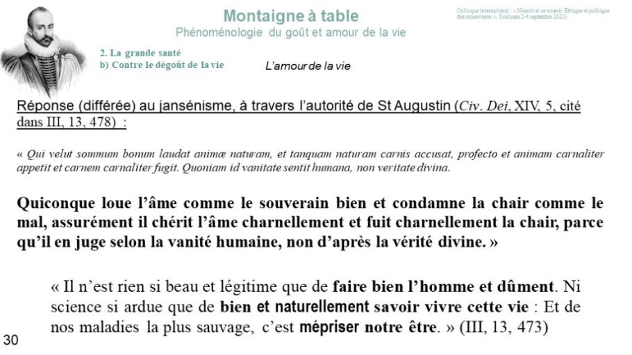 Diapo 30 2. La grande santé b) Contre le dégoût de la vie