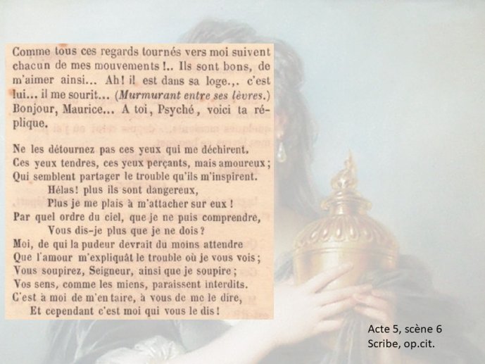 Diapo 27 Acte 5, scène 6 Scribe, op.cit.