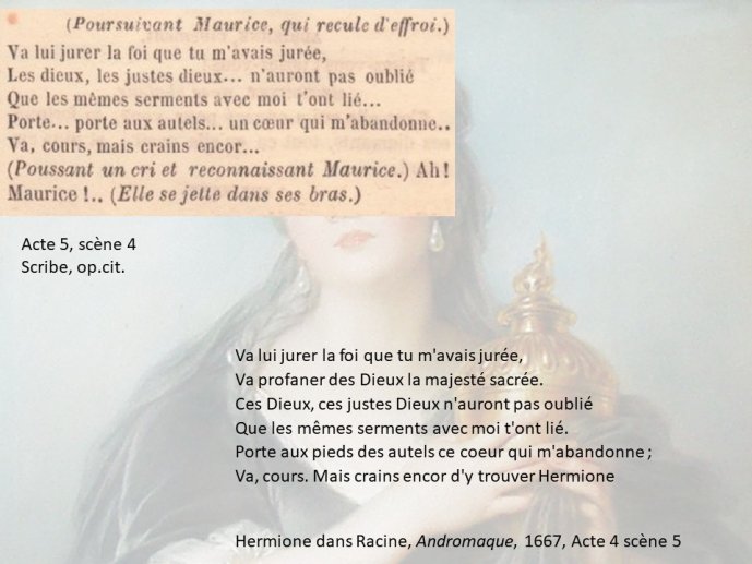 Diapo 29 Acte 5, scène 4 Scribe, op.cit.