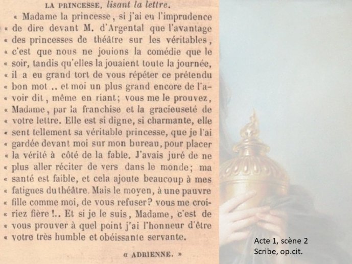 Diapo 8 Acte 1, scène 2 Scribe, op.cit.