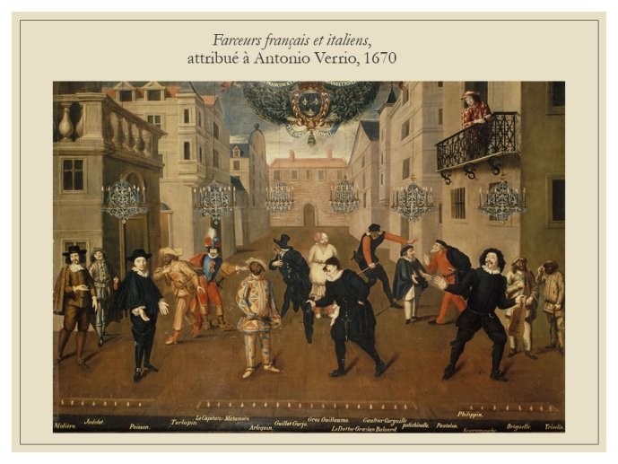 Diapo 21 Farceurs français et italiens, attribué à Antonio Verrio, 1670