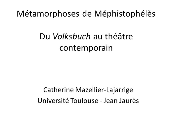 Diapo 1 Catherine Mazelier Métamorphoses