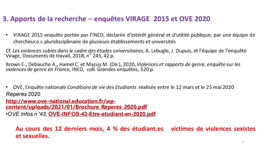 3. Apports de la recherche – enquêtes VIRAGE 2015 et OVE 2020