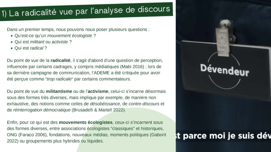 1) La radicalité vue par l’analyse de discours 1/4