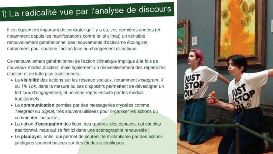 1) La radicalité vue par l’analyse de discours 2/4