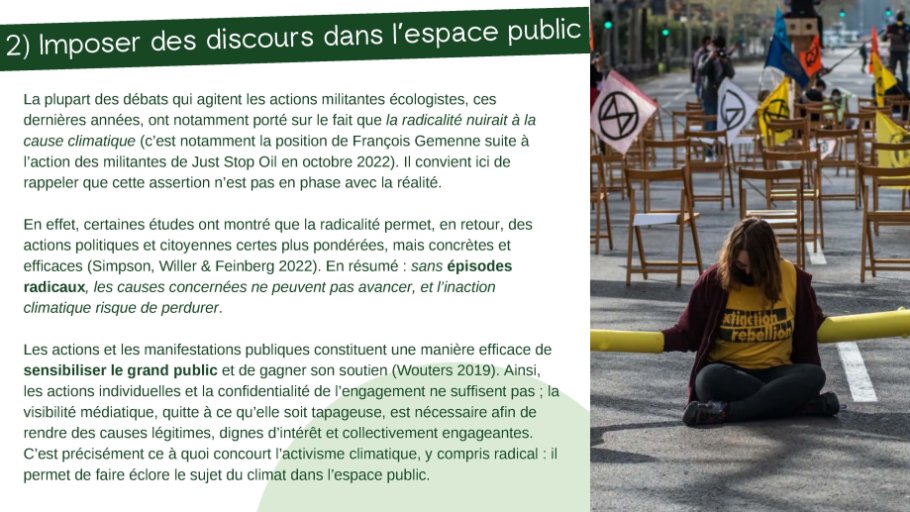 2) Imposer des discours dans l’espace public 1/4