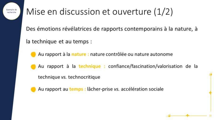 Mise en discussion et ouverture (1/2)