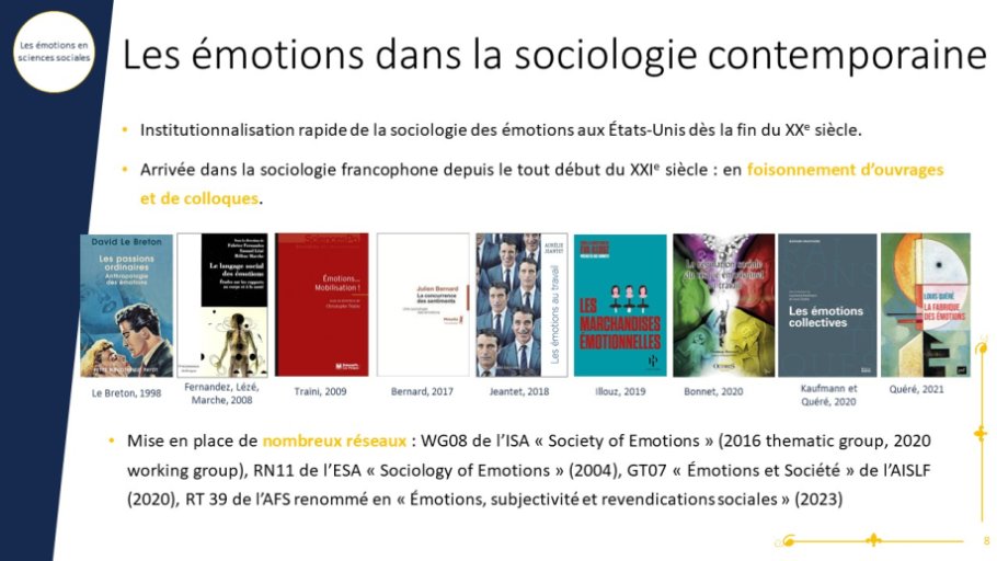 Les émotions dans la sociologie contemporaine 