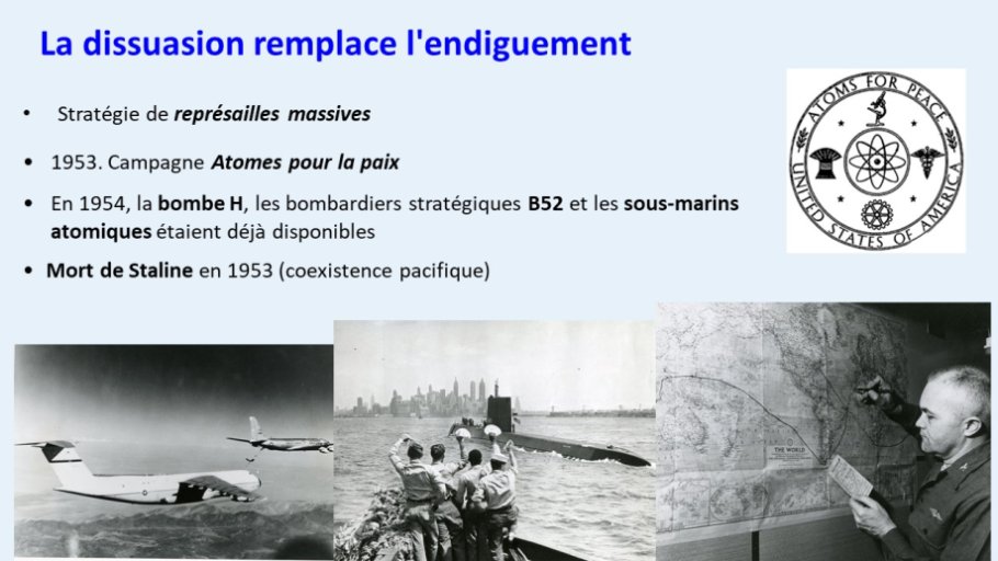 Diapo 5 La dissuasion remplace l'endiguement