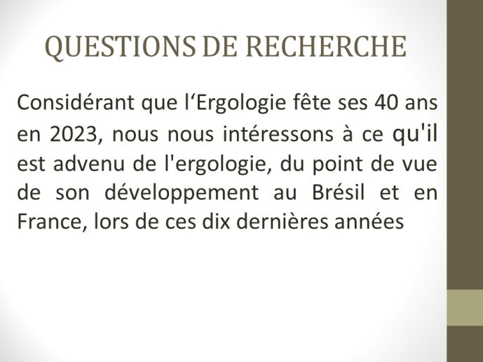Diapo 3 QUESTIONS DE RECHERCHE