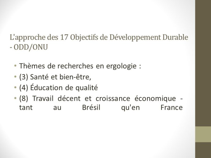 Diapo 7 L'approche des 17 Objectifs de Développement Durable - ODD/ONU
