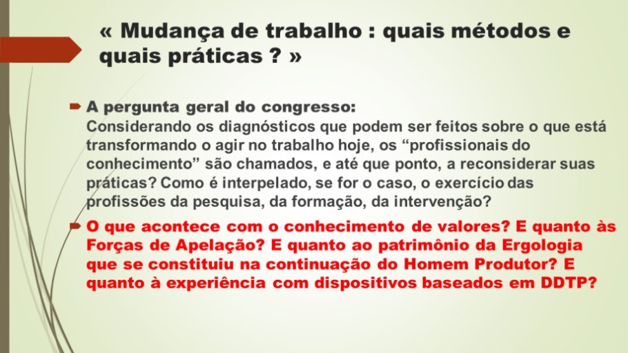 Diapo 4 « Mudança de trabalho : quais métodos e quais práticas ? »