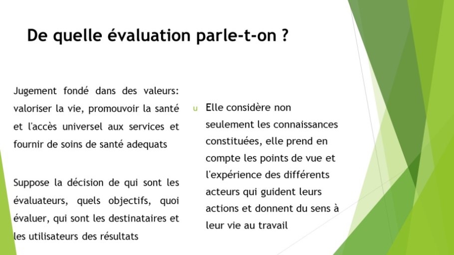 Diapo 8 De quelle évaluation parle-t-on ?