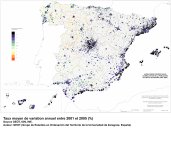 Taux moyen de variation annuel entre 2001 et 2005 (en %) 