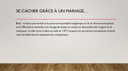 Diapo 24 Se cacher grâce à un mariage…