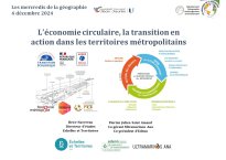 Diapo 1 L’économie circulaire, la transition en action dans les territoires métropolitains