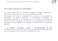 Diapo 17 L'Écologie Industrielle et Territoriale (EIT), le pilier territorial ou territorialisable ?