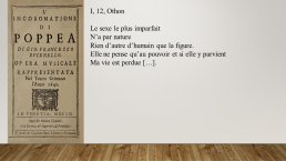 Diapo 12 L'inconoratione di Poppea, I, 12, Othon