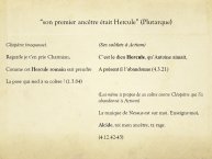 Diapo 28 “son premier ancêtre était Hercule” (Plutarque)