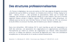 Diapo 20 Des structures professionnalisantes