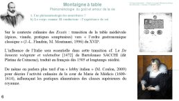 Diapo 6 1. Une phénoménologie des nourritures ? b) Le corps comme fil conducteur : l’expérience de soi