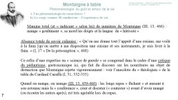 Diapo 7 1. Une phénoménologie des nourritures ? b) Le corps comme fil conducteur : l’expérience de soi