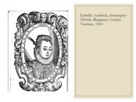 Diapo 35 Isabella Andreini, frontispice Mirtilla, Bergamo, Comin Ventura, 1594