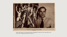 Diapo 13- Gaspar. Helios Gómez, en su estudio de Barcelona. [fotografía]. En Solsona, B. (4 de mayo, 1930). El arte nuevo, joven y rebelde de Helios Gómez. Crónica, s.p.