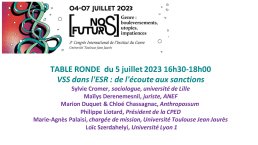 VSS dans l'ESR : de l'écoute aux sanctions