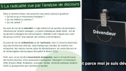 1) La radicalité vue par l’analyse de discours 1/4