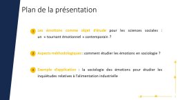 Plan de la présentation