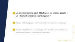 Les émotions comme objet d’étude pour les sciences sociales : un  « tournant émotionnel » contemporain ?