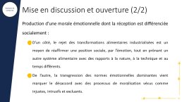 Mise en discussion et ouverture (2/2)