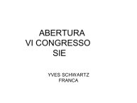 Diapo 1 ABERTURA VI CONGRESSO SIE