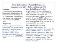 Diapo 10 Lócus da Pesquisa – Polícia Militar do ES = Locus de recherche – Police militaire de l'ES