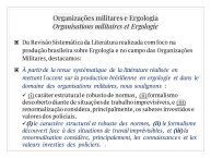 Diapo 8 Organizações militares e Ergologia = Organisations militaires et Ergologie