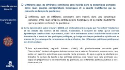 Diapo 10 CONSIDÉRATIONS FINALES 