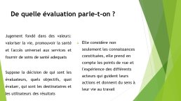 Diapo 8 De quelle évaluation parle-t-on ?