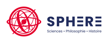 Logo du laboratoire SPHERE (Sciences Histoire Philosophie) UMR 7219 . Tutelles : CNRS, Université Paris Cité, Université Paris 1 Panthéon Sorbonne